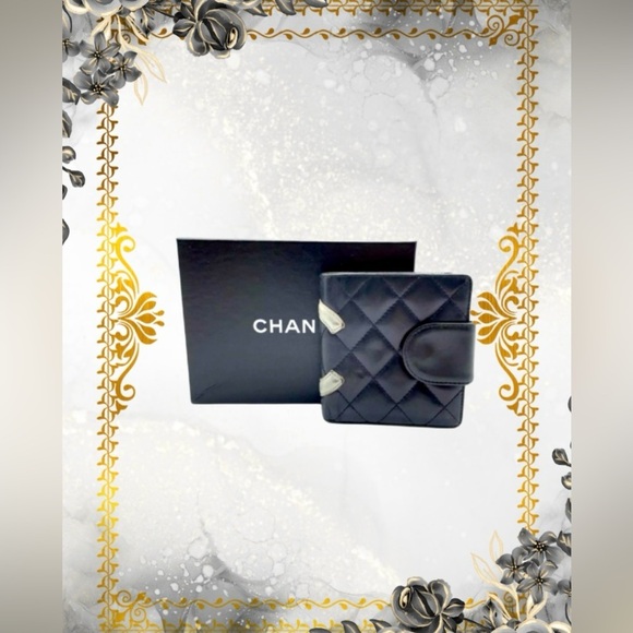 Chanel Quilted Leather Cambon Wallet Black/Yellow - Picture 5 of 15